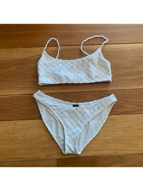 triangl swimwear White Textured Bikini Top